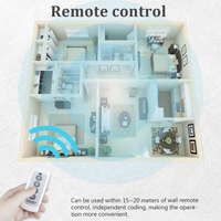 Télécommande sans fil à 4 boutons RF 315/433/447Mhz en plastique ABS Interrupteur d'éclairage Portée de 200m Utilisation domestique