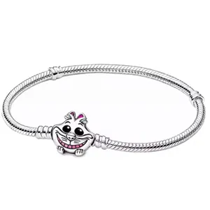 Pulsera <span class=keywords><strong>de</strong></span> Hueso <span class=keywords><strong>de</strong></span> Serpiente DIY con Dijes <span class=keywords><strong>de</strong></span> Zirconia y Tungsteno <span class=keywords><strong>de</strong></span> <span class=keywords><strong>Disney</strong></span> Winnie the Pooh y Mickey Mouse, Joyería <span class=keywords><strong>de</strong></span> Lujo para Mujer - Product Image 5