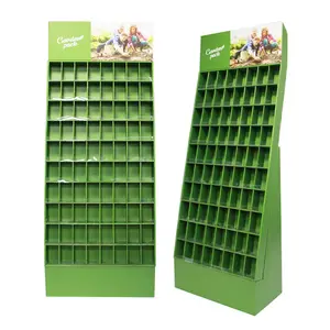 Merchandising retail Recyclable Seed carton pop cardboard tore display rack funko pop cardboard floor display stand