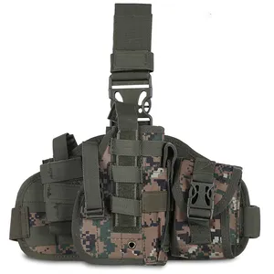 600D vendita calda combat security molle camouflage tactical drop-leg fondina in vita