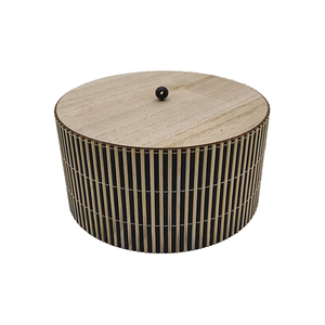 <strong>Nice</strong> Quality New Luxury Custom Logo Handmade Bamboo Wooden Case Cylinder Wooden <strong>Storage</strong> <strong>Box</strong> - Product Image 4
