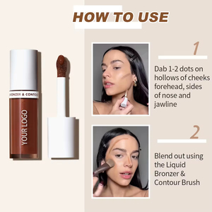 Bronceador Líquido Vegano Natural de Alta Calidad de Marca Privada, Maquillaje Facial de Marca Privada, Bronceador Líquido Contorneador Pigmentado - Product Image 2