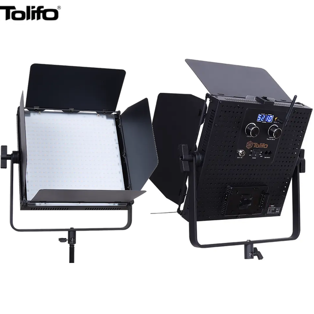 Tolifo GK-J-100WAB 100W Bi Color Panel LED Video Light Remote Control Photographic Lighting for Studio Photography Portrait