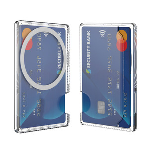 Fashion Magnetic Adsorption <strong>Hard</strong> PC Universal 2 Card Holder <strong>for</strong> iPhone 16 Pro Max <strong>Case</strong> <strong>for</strong> Samsung - Product Image 2
