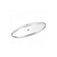 Couvercle en verre trempé de type G SHIXINGDA, de qualité alimentaire et écologique, disponible en tailles de 12 à 45 cm pour casseroles, poêles et plats.