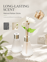 Diffuseur de parfum pour la maison, série hôtelière, diffuseur à bâtonnets en fibre parfumée, parfum floral, flacon en verre
