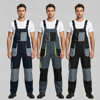 Salopette de travail robuste pour hommes, uniforme professionnel, vente en gros, vêtements de chantier avec plusieurs poches, matière respirante en poly/coton
