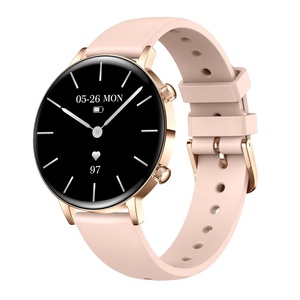 MK96 Rose Gold Smart Watch with Silicone Strap for Women Health Fitness Tracker Heart Rate Monitor 100+ Sports BT Calling - Product Image 1