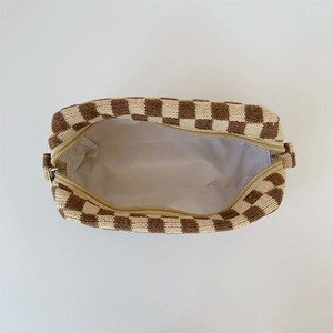 Nouvelle Trousse de Maquillage à Carreaux Mignonne pour <span class=keywords><strong>Femme</strong></span> 2026, Sac de Toilette Portable à Fermeture Éclair Grande Capacité à Carreaux - Product Image 5