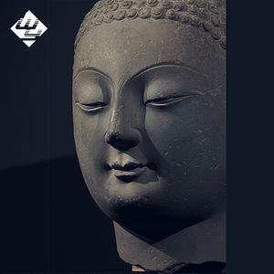 Escultura de Pedra de Cabeça de Buda Estilo Qingzhou Grande Luxuosa para Quatro Estações - Product Image 2