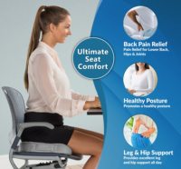 Coussin de siège orthopédique en mousse à mémoire de forme infusée de gel, support ergonomique pour sièges de voiture et chaises de bureau