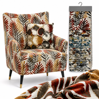 Tissu en velours jacquard teint en fil élégant, tissu de décoration haut de gamme pour canapé et chaise