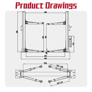 Pont élévateur pour voiture à double poteau blanc à 10 plis - Élévateur hydraulique électrique à portique pour <span class=keywords><strong>garage</strong></span>/atelier 4S (hauteur 2800 mm, largeur 2500 mm) - Product Image 4