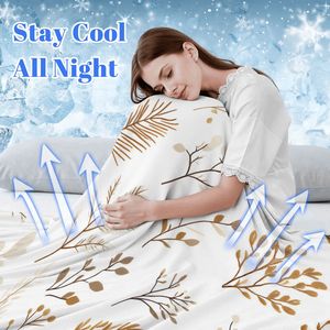 Custom image Quilted Cooling Silk-Feel <b>Blanket</b> Soft Microfiber Fabric with Custom Logo <b>Waterproof</b> and Anti-Static for Home Use - Product Image 6