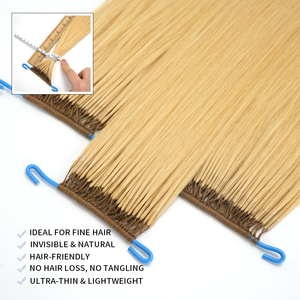 Lanxun Ingrosso <span class=keywords><strong>Capelli</strong></span> Grezzi a Piuma, <span class=keywords><strong>Capelli</strong></span> Umani per Uncinetto con Doppia Punta, Filo di <span class=keywords><strong>Cotone</strong></span>, Stile Coreano, <span class=keywords><strong>Capelli</strong></span> Umani Remy per Uncinetto - Product Image 4