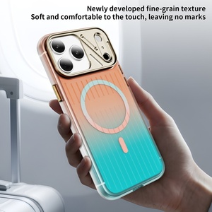 เคสโทรศัพท์ลายกระเป๋าเดินทางแบบไล่เฉดสีด้าน พร้อมแม่เหล็กสำหรับ iPhone 18 17 Pro Max  พร้อมกรอบโลหะป้องกันกล้อง กันกระแทก - Product Image 5