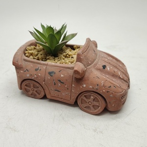 Pot de fleur en céramique mignon en forme de voiture pour plantes d'intérieur pour la maison bureau salon pots de fleurs jardinières - Product Image 6