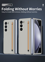 Coque de téléphone PC officielle de luxe pour Samsung Galaxy Z Fold 7 6 5 4-Protecteur d'écran PC dur avec étui Bullet Pen