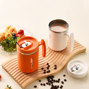 ถ้วยกาแฟสแตนเลสพร้อมฝาและที่กรองชากันรั่วแก้วมัค - Product Image 2