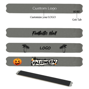 Fournitures pour ongles en gros : Limes <span class=keywords><strong>à</strong></span> ongles métalliques réutilisables avec logo personnalisé 100/180 - Product Image 3