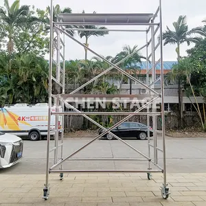 OEM service ringlock scaffold tower construction ladder mobile scaffolding for bridge