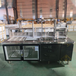 Comptoir de préparation de bubble tea, comptoir à thé en acier inoxydable, comptoir de boutique de bubble tea - Product Image 2