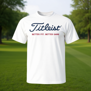 T-shirt de golf Titleist blanc unisexe pour adulte, col rond, manches courtes, impression sérigraphique - Product Image 3