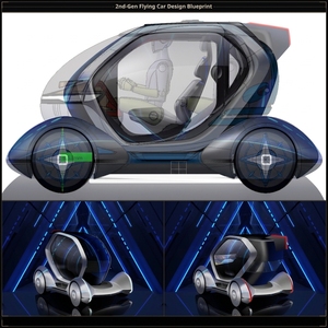 โดรนขับเคลื่อนด้วยคนขับขั้นสูง Evtol Flying Car T700 ผลิตจากคาร์บอนไฟเบอร์แห้ง สำหรับการเคลื่อนที่ในเมืองประสิทธิภาพสูง - Product Image 2