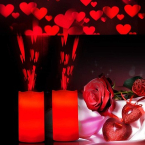 Kỳ nghỉ nến ánh sáng máy chiếu trái tim xoay hình ảnh hoạt hình bông tuyết bầu trời đầy sao trần phòng ngủ đám cưới đêm đèn - Product Image 6