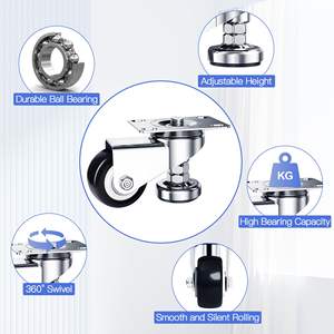 Horizontale Rollkarte Forma universaler Rad <span class=keywords><strong>3</strong></span> Zoll Stütze Fußzubehör Rad Schwerlast-Rollkarren - Product Image 5