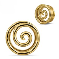 Unique Snail Hollow Tunnel d'oreille, dilatateur de calibre 8-25mm en acier inoxydable, bijou de piercing corporel unisexe au design original