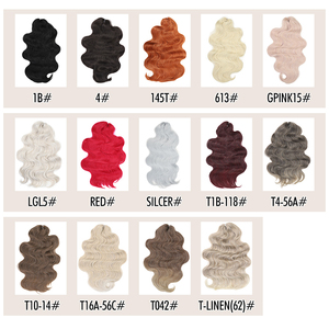 Pour les cheveux Noble 24 pouces pour Ombre Blonde tissage doux corps vague Crochet tresses <span class=keywords><strong>queue</strong></span> <span class=keywords><strong>de</strong></span> <span class=keywords><strong>cheval</strong></span> 3 pièces ensemble haute température faux Extensions - Product Image 2