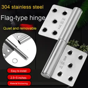 Charnière de porte coupe-feu réglable <span class=keywords><strong>HOHE</strong></span> en acier inoxydable 304 de 5 pouces, épaisseur de 3 mm, angle d'ouverture de 180°, capacité de charge de 5 kg, design moderne - Product Image 2