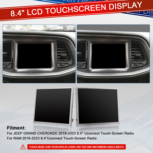 Podofo Cho Jeep Grand Cherokee/Challenger/Wrangler/La Bàn 2018-2023 8.4 Inch LCD Màn Hình Cảm Ứng Hiển Thị Uconnect Đài Phát Thanh <span class=keywords><strong>Navigation</strong></span> - Product Image 3