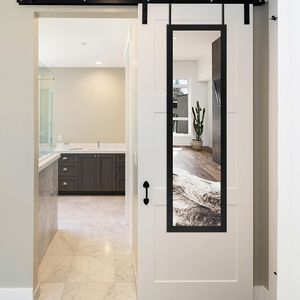 15x51 Noir Suspendu <span class=keywords><strong>Porte</strong></span> Miroirs En <span class=keywords><strong>Bois</strong></span> <span class=keywords><strong>Miroir</strong></span> Pleine Longueur pour La Maison <span class=keywords><strong>Miroir</strong></span> Mural avec Cintre et Verre Incassable - Product Image 5