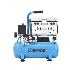 9l 8 bar silence oilless silent low pressure oil free air compressor