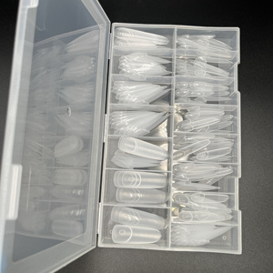 Nouvelles pointes d'ongles en forme d'amande à double forme, pour <span class=keywords><strong>manucure</strong></span> française de qualité salon, création <span class=keywords><strong>facile</strong></span>, effet 3D stéréo superposé - Product Image 6