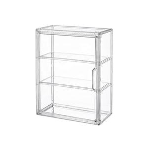 Boîte de rangement transparente à 3 niveaux avec porte magnétique, vitrine anti-poussière pour objets de collection et figurines d'<span class=keywords><strong>action</strong></span> - Product Image 1