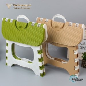 Foldable <b>Plastic</b> <b>Stool</b> Square PP Material Minimalist Design Modern Style Outdoor Furniture Bathroom Use - Product Image 5