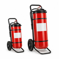 Extincteur à poudre sèche sur chariot 25kg 35kg 50kg 75kg 100kg à roues pour la sécurité incendie industrielle