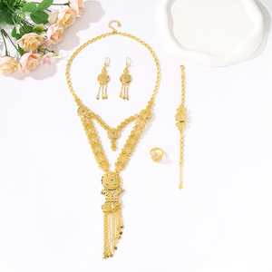 Conjunto de Collar de Cuatro Piezas de Alta Calidad Yiyi, Venta al por Mayor, Conjunto de Joyería, Joyería Elegante para Mujer Estilo Dubái. - Product Image 4