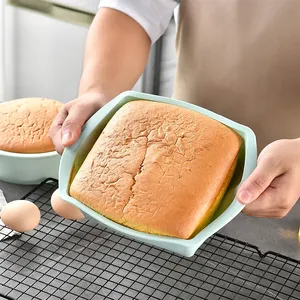 High Temperature Resistant Non-Stick <b>Silicone</b> Cake Mold Food Grade Square Oven <b>Baking</b> Pan Dishwasher Safe Cross-border Cake - Product Image 1