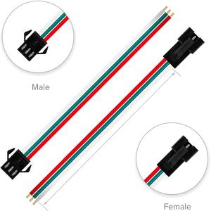2Pin 3Pin 4Pin elektrik kablo demeti SM tak JST Terminal kabloları ile erkek ve dişi konnektörler için pil Motor sürücüleri - Product Image 4