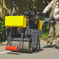 Roller Vibrasi Drum Tunggal 600mm Lebar untuk Konstruksi, Model Walk Behind, Baru dengan Radius Putar Pendek