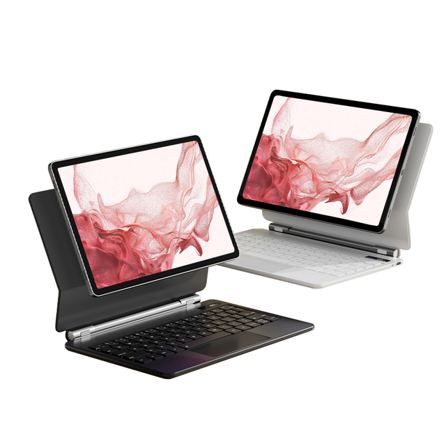 In Stock BT Wireless Smart Magic Keyboard for Samsung Galaxy Tab S10+ 12.4 Inch Ultra Thin Magnetic Adhesion Keyboard Case