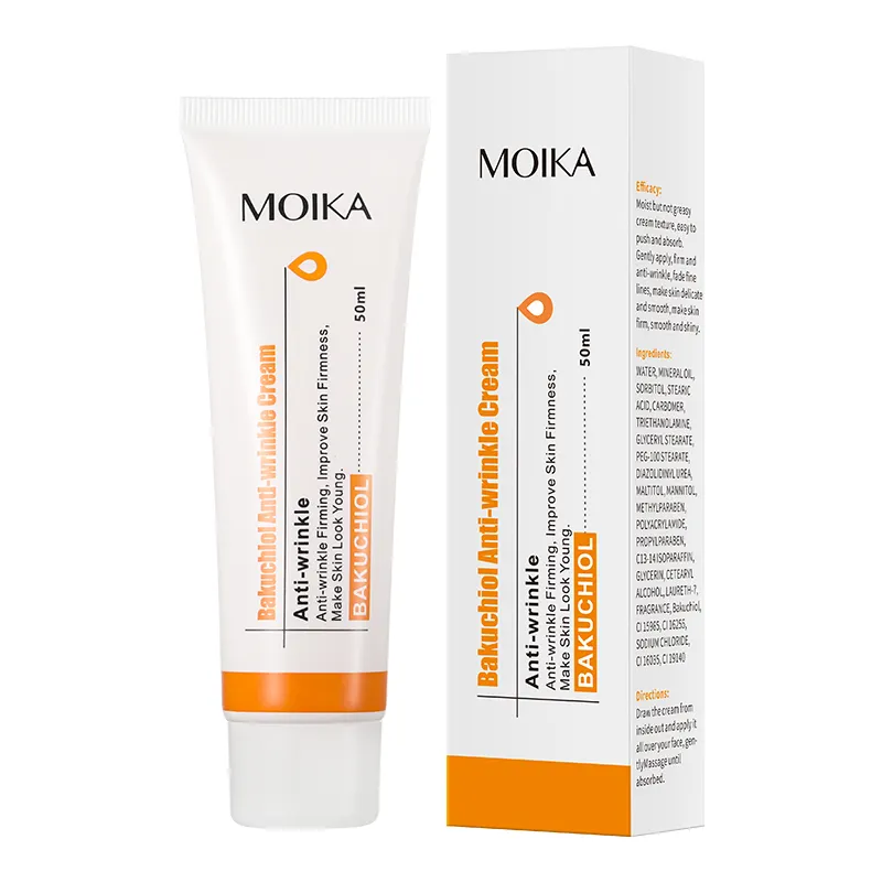 Moika Personalizado seu logotipo bakuchiol anti rugas creme facial private label hidratante branqueamento anti envelhecimento rugas creme facial