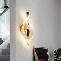 Lampe murale intérieure moderne en cristal acrylique LED de luxe léger pour chambre à coucher, salon, fond de télévision, couloir et bureau à domicile