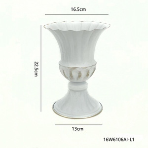 Nuevo Florero de Mesa Moderno de Hierro Forjado a Mano de Alta Calidad para Bodas, Hoteles y Habitaciones, Blanco/Dorado/Gris, Tamaños S/<span class=keywords><strong>M</strong></span>/L - Product Image 4
