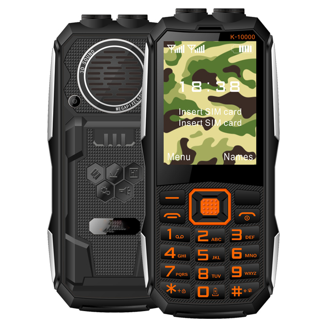 Hot Selling K10000 2.8inch Dual SIM MTK6261d Dual Sim F36 36mm Large Speaker Large Battery 2G GSM Button Phone Feature Phone