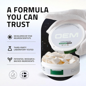 Bolsitas Ultra Focus Sin Cafeína ni Nicotina, Nootrópico <span class=keywords><strong>Enfinity</strong></span>, Paraxantina, Vitamina B, L-Teanina, Alfa-GPC, Ginseng, Bolsitas Energéticas - Product Image 2